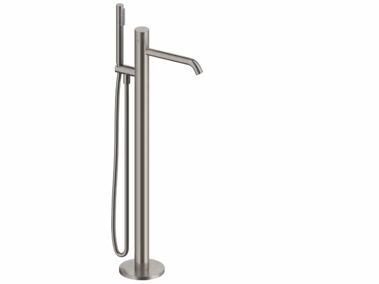 SANYCCES LOOP K Miscelatore monocomando per vasca da bagno, nichel spazzolato