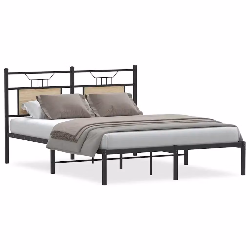 Struttura Letto Design Mania Rovere Sonoma con Doghe in Legno L/P/H: 200 x 140 x 91,5 cm – 2