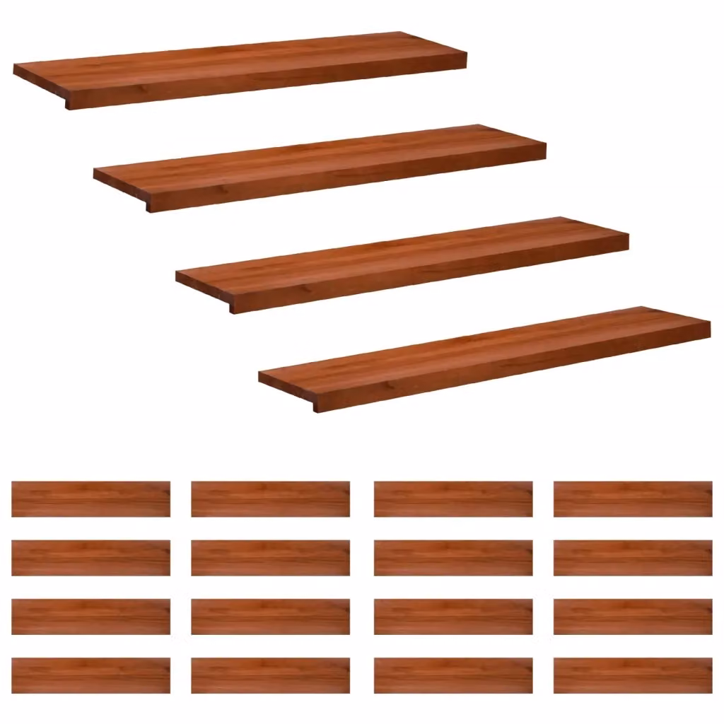 Set di 20 tappeti per scale vidaXL marrone, L 110 x P 30 x H 2 cm – 2