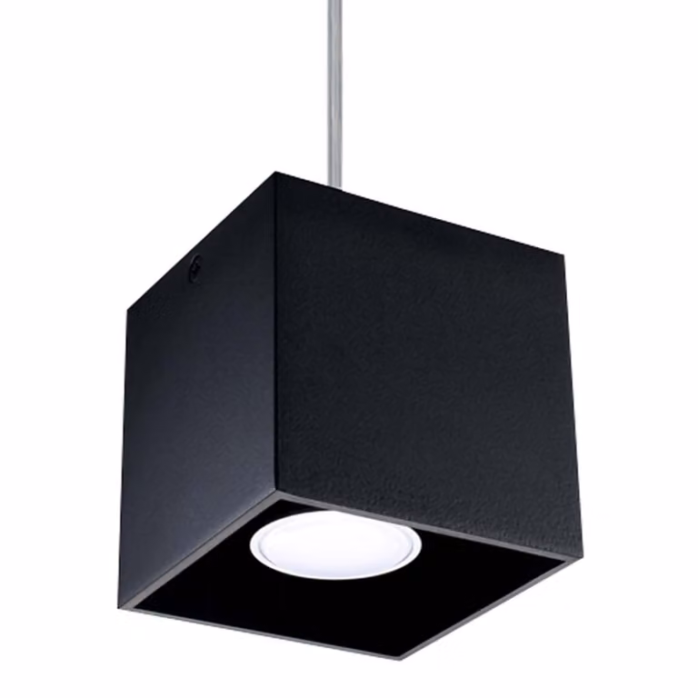 Lampada a sospensione QUAD 1 nero 1xGU10 10W alluminio 110x10x10cm Sollux Lighting