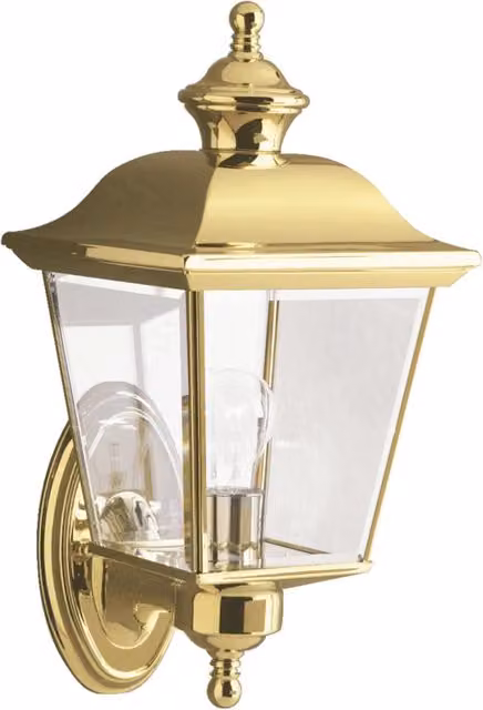 Applique esterna ottone lucido E27 60W Bay Shore Kichler