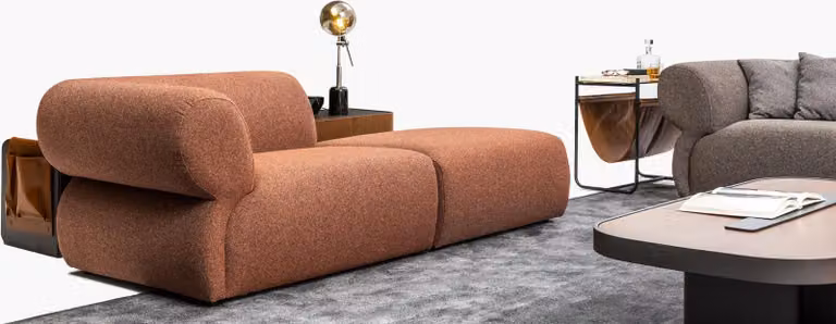 Brauner Polster Dreisitzer Luxus Wohnzimmer Sofa Modernes Design Couch