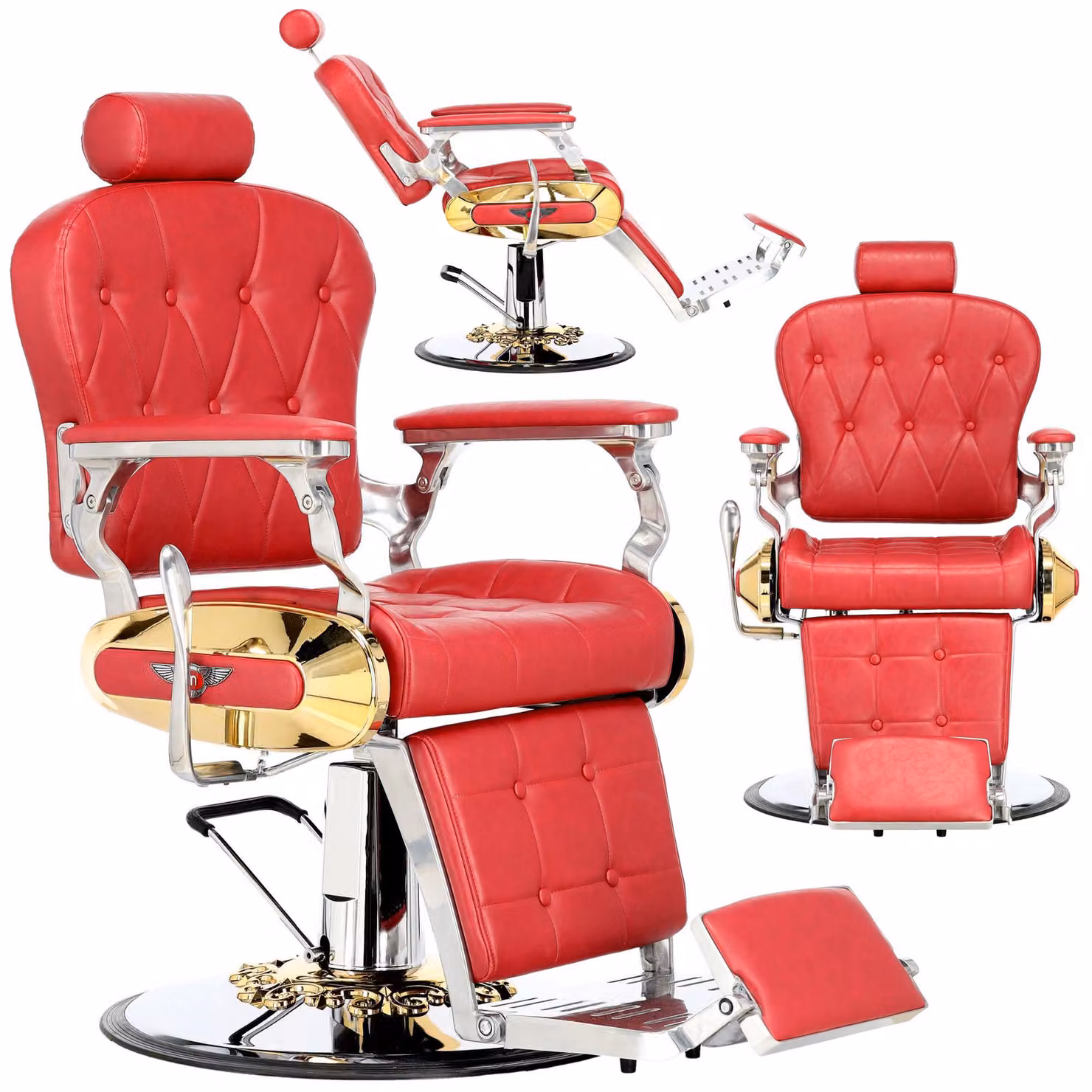 Poltrona da barbiere parrucchiere idraulica girevole per il salone barbiere barber shop Diodor Barberking