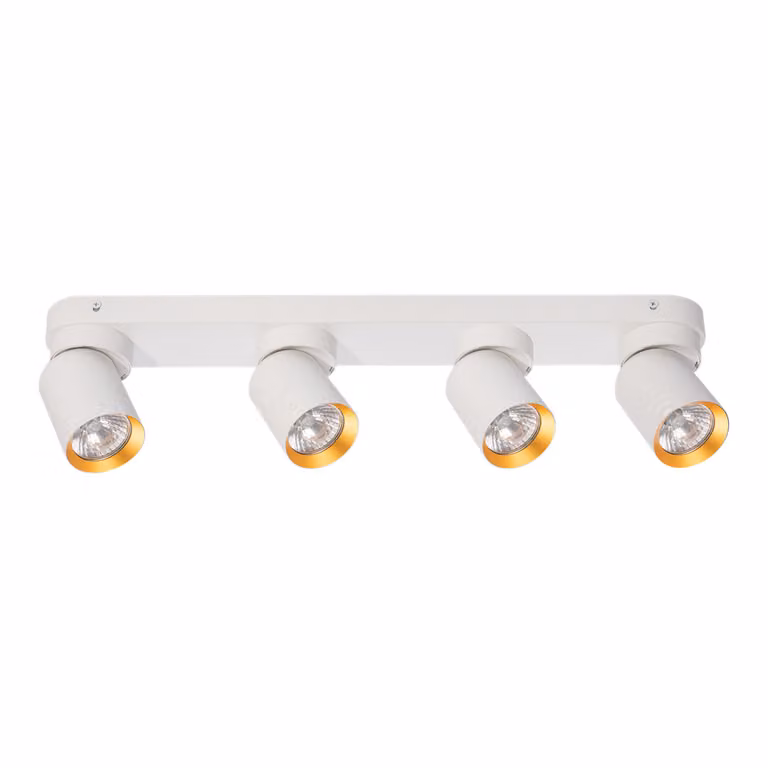 Plafoniera Andy 4Xgu10 Lampada da soffitto bianca + oro Faretti da soffitto