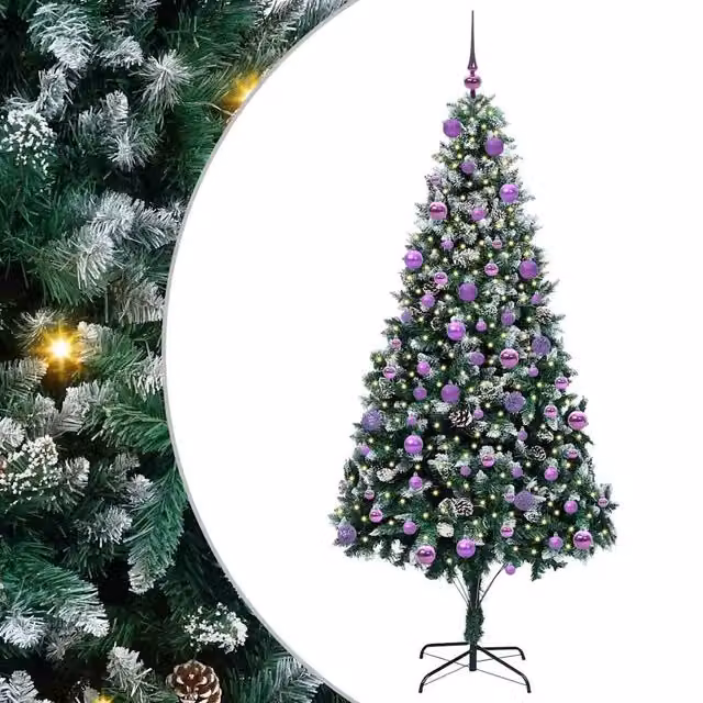 Albero di Natale | Decorazioni natalizie artificiale con 300 LED Verde 210 cm