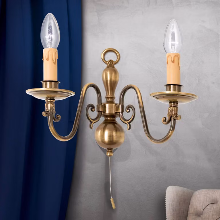 ORION Applique da parete IMKE, dimmerabile, Bronzo / Ottone antico, Soggiorno / Sala da pranzo, Ottone, Antico, Applique