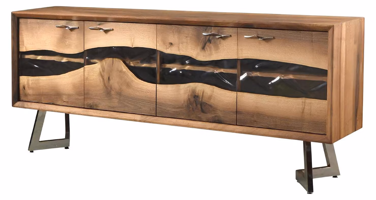 Mobile contenitore in stile moderno, colore marrone, nuovo, comodo e spazioso, ideale per il soggiorno, realizzato in legno