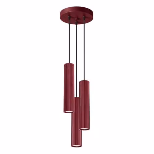 Sollux LightingLampada a sospensione KARBON 3P, bordeaux