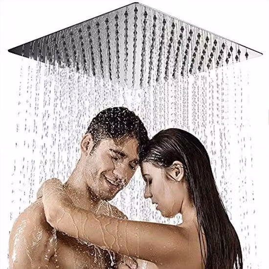 Doccia in acciaio inossidabile - 40 cm - Design moderno - adatta per l'uso in bagno