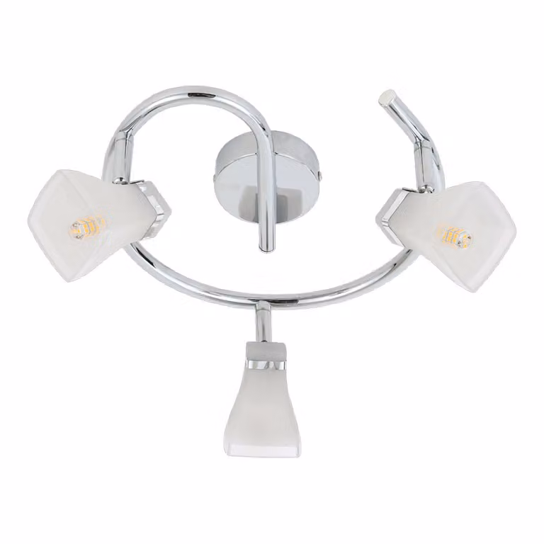 Plafoniera QUADO 3xG9/4W Cromo/bianco L: 250, L: 250, H: 135, attacco G9, dimmerabile
