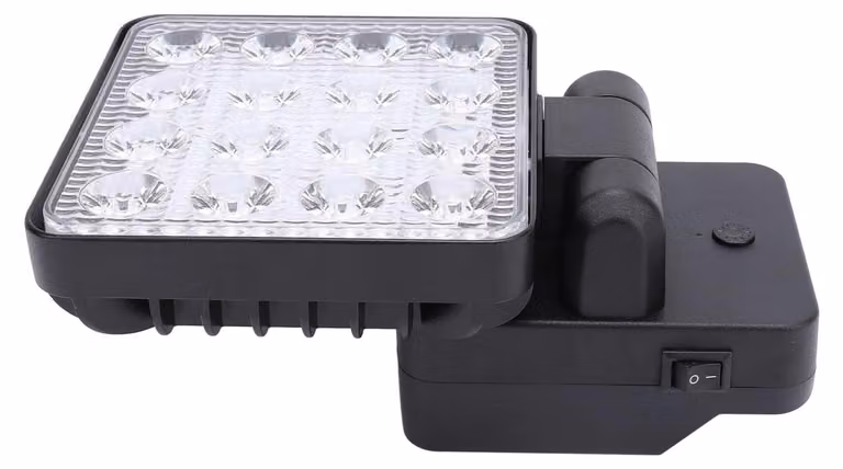 Lampada da lavoro a LED, 1200-1500 lumen, 3 livelli di luminosità, con porta USB-C, compatibile con batterie da 20V