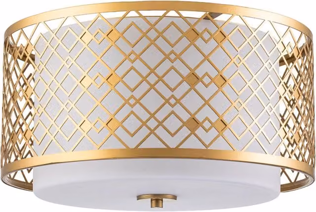 Plafoniera rotonda Ziggy Elstead 40,6 cm 2xE27 oro