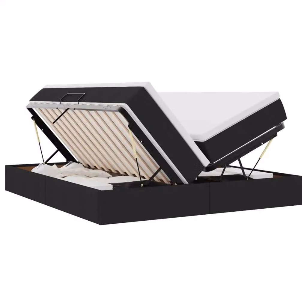 Letto con contenitore e materasso vidaXL Nero L/P/H: 200 x 200 x 280 cm – 2