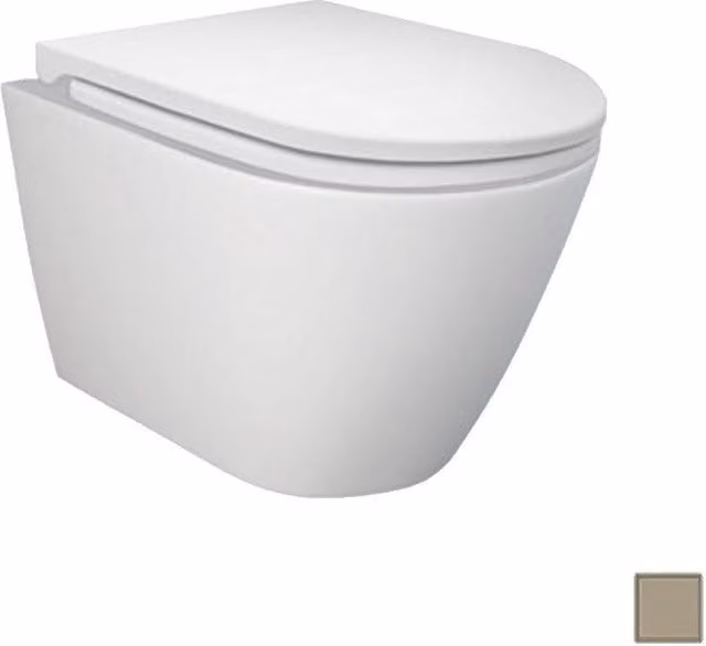 Vaso sospeso feeling rimless cappuccino opaco