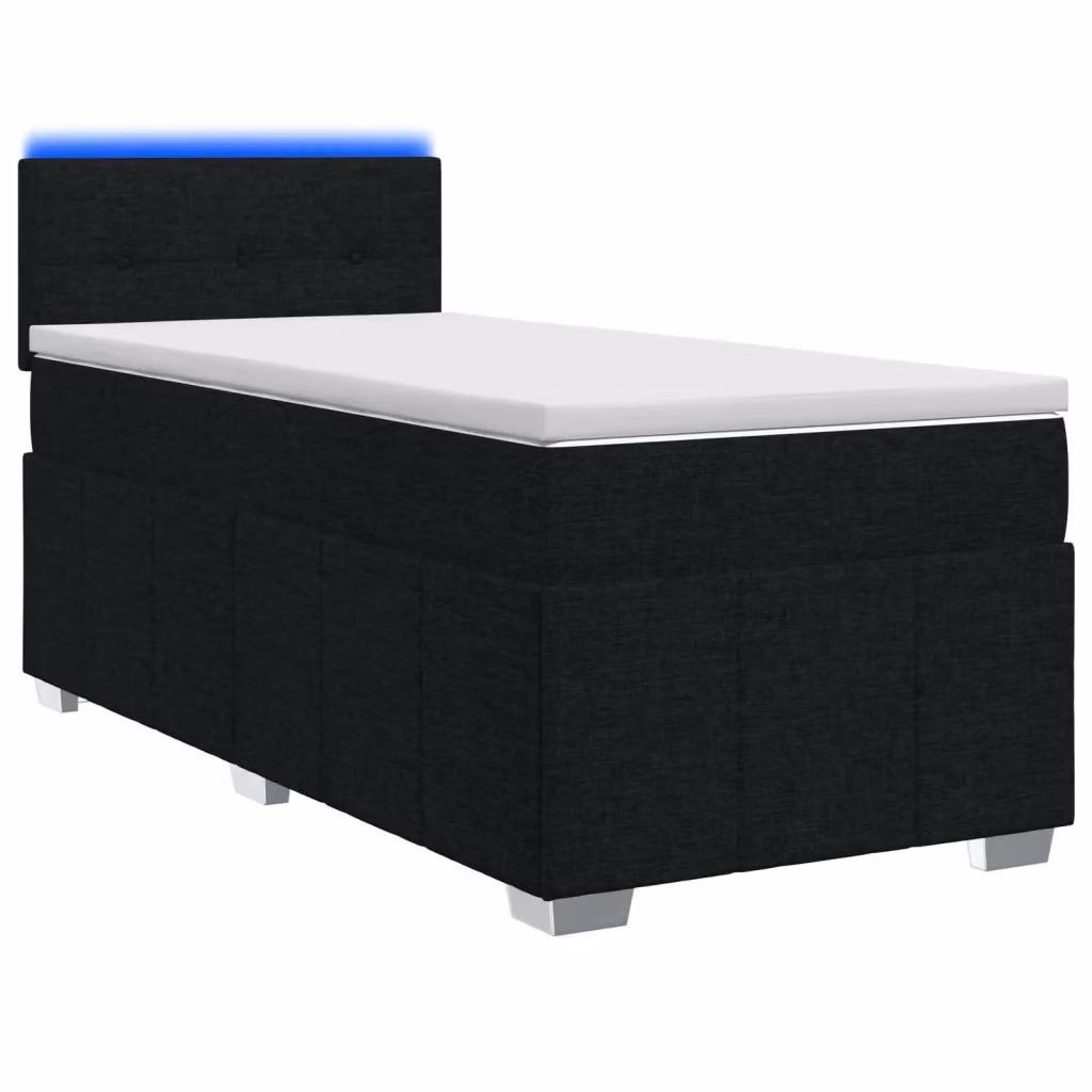 Letto box spring ibrido vidaXL con materasso a molle insacchettate e base contenitore, nero, L/P: 90 x 190 cm – 2