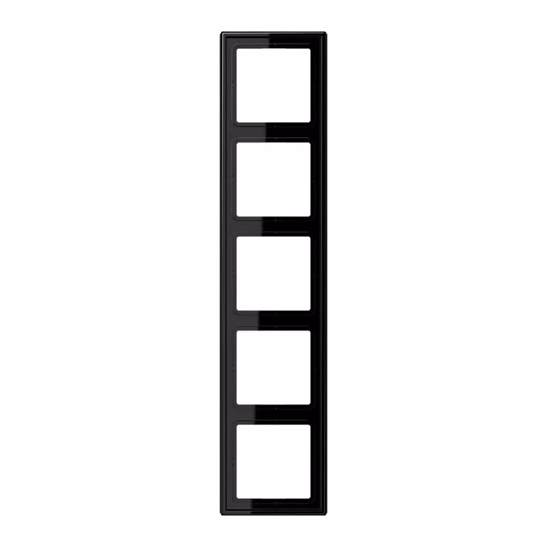Cornice Jung 5-gang nero orizzontale/verticale LS 985 SW (LS985SW)