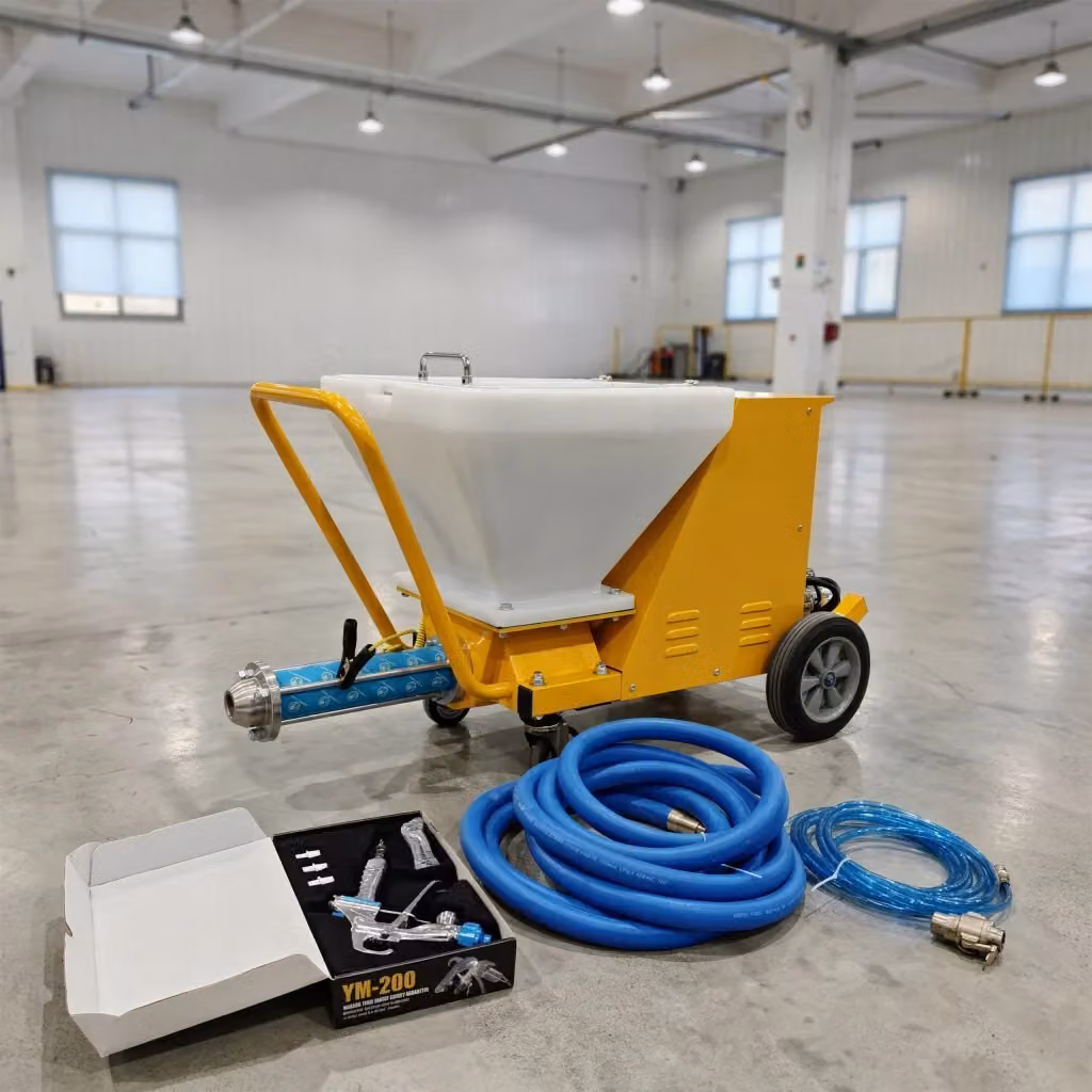 Pompa per intonaco Rosfix StoneFlow ST15 gialla con motore da 3000W e ugelli 6/8/10 mm – 2