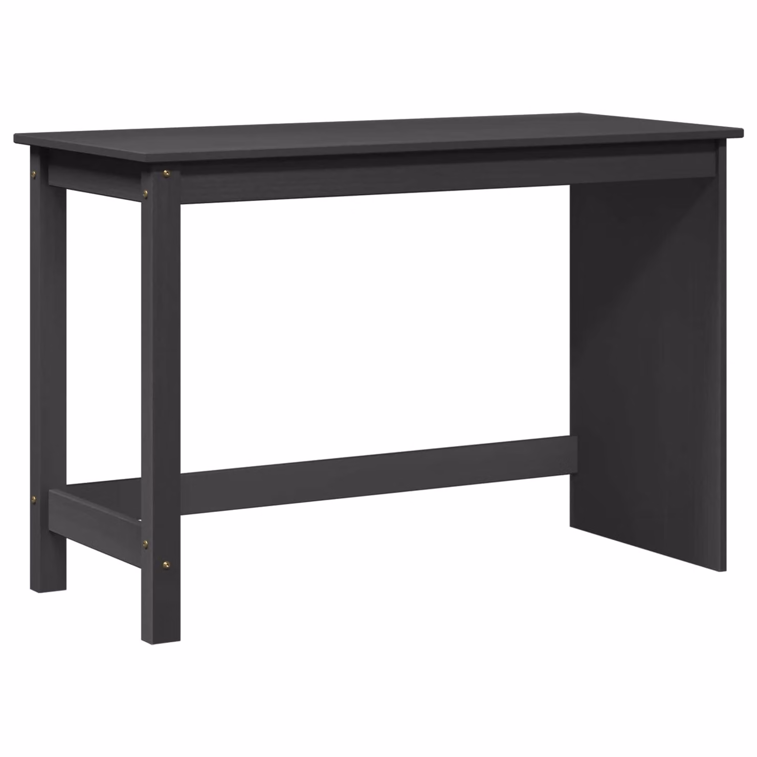 Scrivania vidaXL in legno di pino massello grigia L 112 x P 50 x H 75 cm