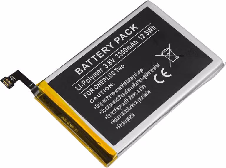 Avizar, batteria di ricambio OnePlus 2 Li-Ion 3300mAh 3.8V 12.5Wh compatibile, nero
