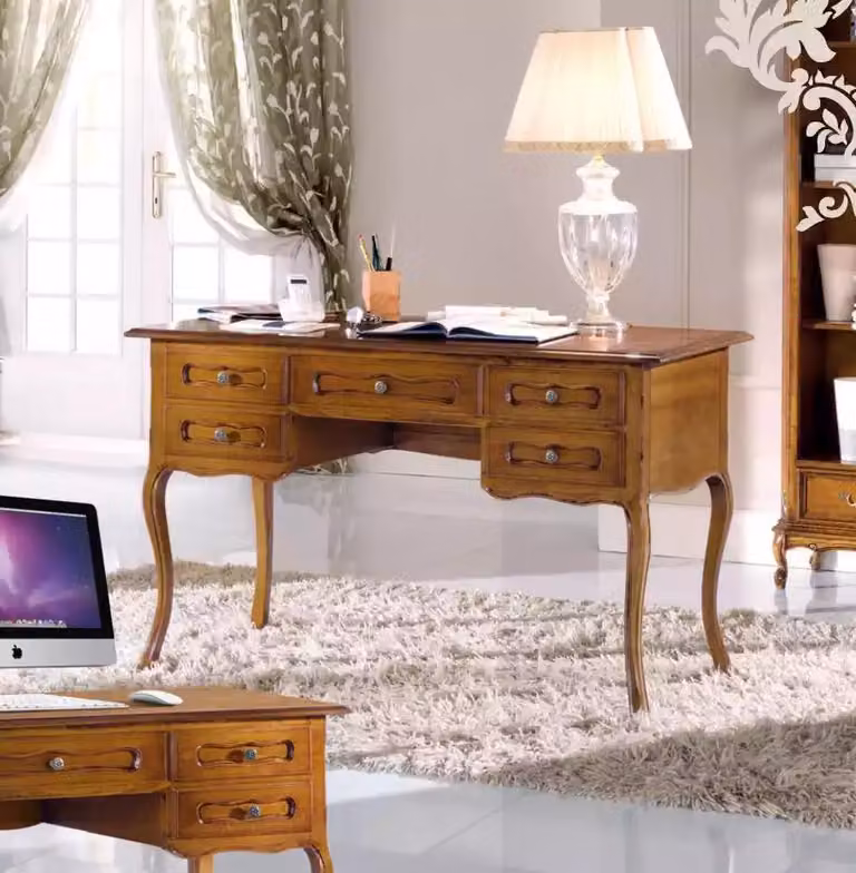Brauner Bürotisch Luxus Arbeitszimmer Möbel Holz Schreibtisch Klassisch