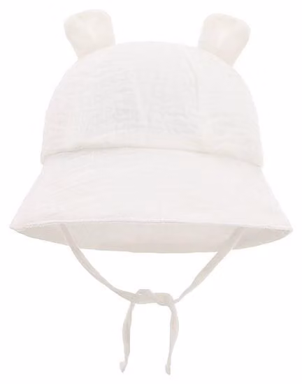 Cappello da sole per bambini unisex, per neonati e bambini piccoli, cappello da pescatore, protezione UV - Bianco
