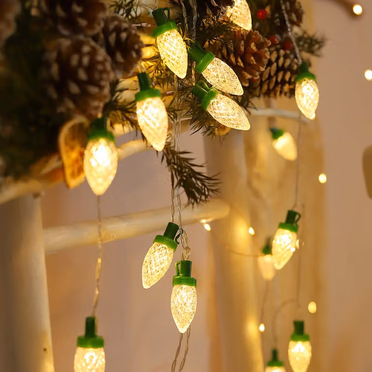 Catena luminosa di Natale 1,5 m, 10 LED albero di Natale festa catena luminosa luci di Natale decorazione di Natale sala interna festa di Natale baubles decorazione