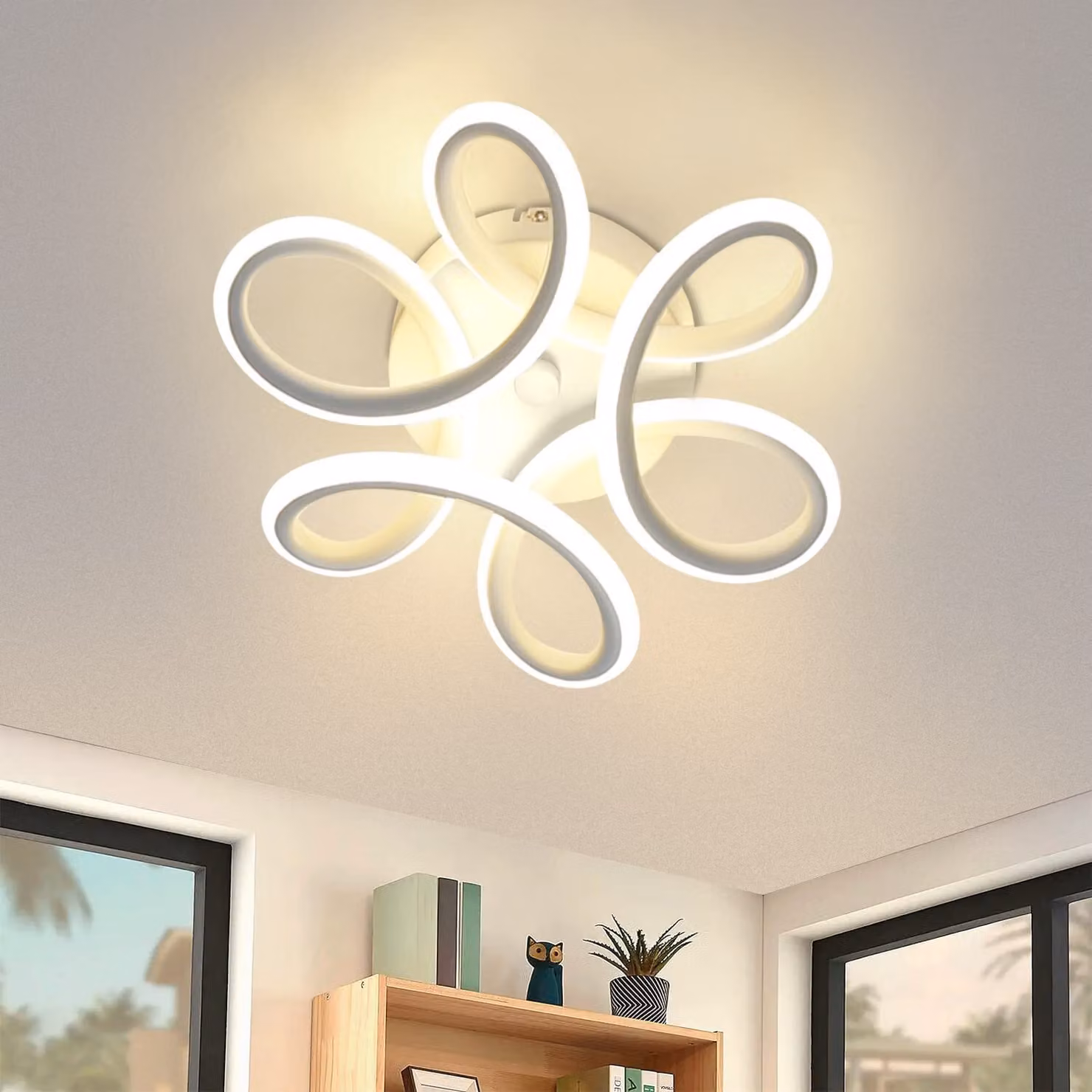 ZMH lampada da soffitto Lampada da soffitto a LED camera da letto luci da soffitto moderne piccola lampada da corridoio 26W lampada da cucina bianca bianco caldo 3000K lampada geometria