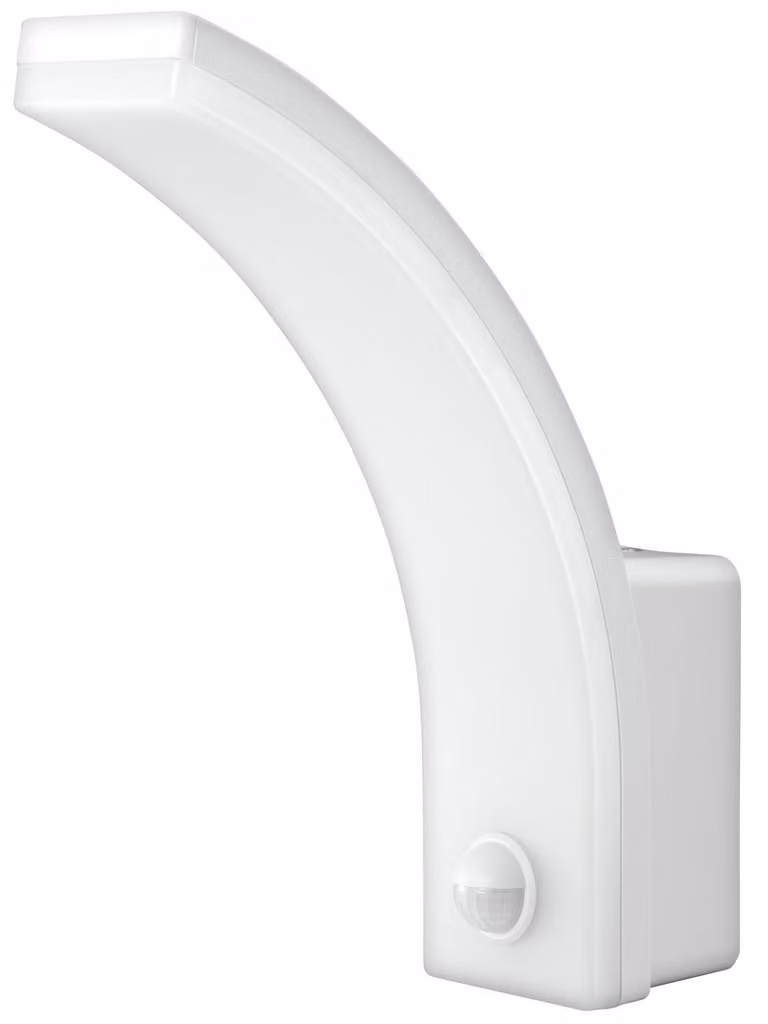 Lampada a LED da parete, 20 W, 2300 lumen, grado di protezione IP65, sensore di movimento a 140°, colore bianco