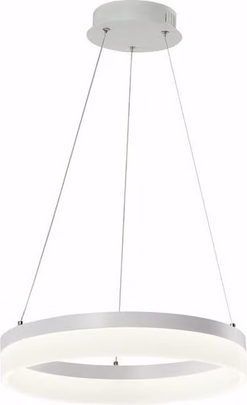 Lampada a sospensione LED Cornelia bianca 24W, bianco neutro, 1920 lm, acrilico, dimensioni: 100x40x40 cm, IP20, Reality