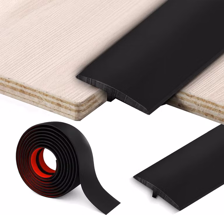 Profilo di transizione Yunlaishaocer profilo a T, profilo di transizione autoadesivo di 5 cm x 3 m, strisce di transizione in PVC per il pavimento, strisce di transizione per soglie di porte per il collegamento di pavimenti e giunti in pannelli di pavimen