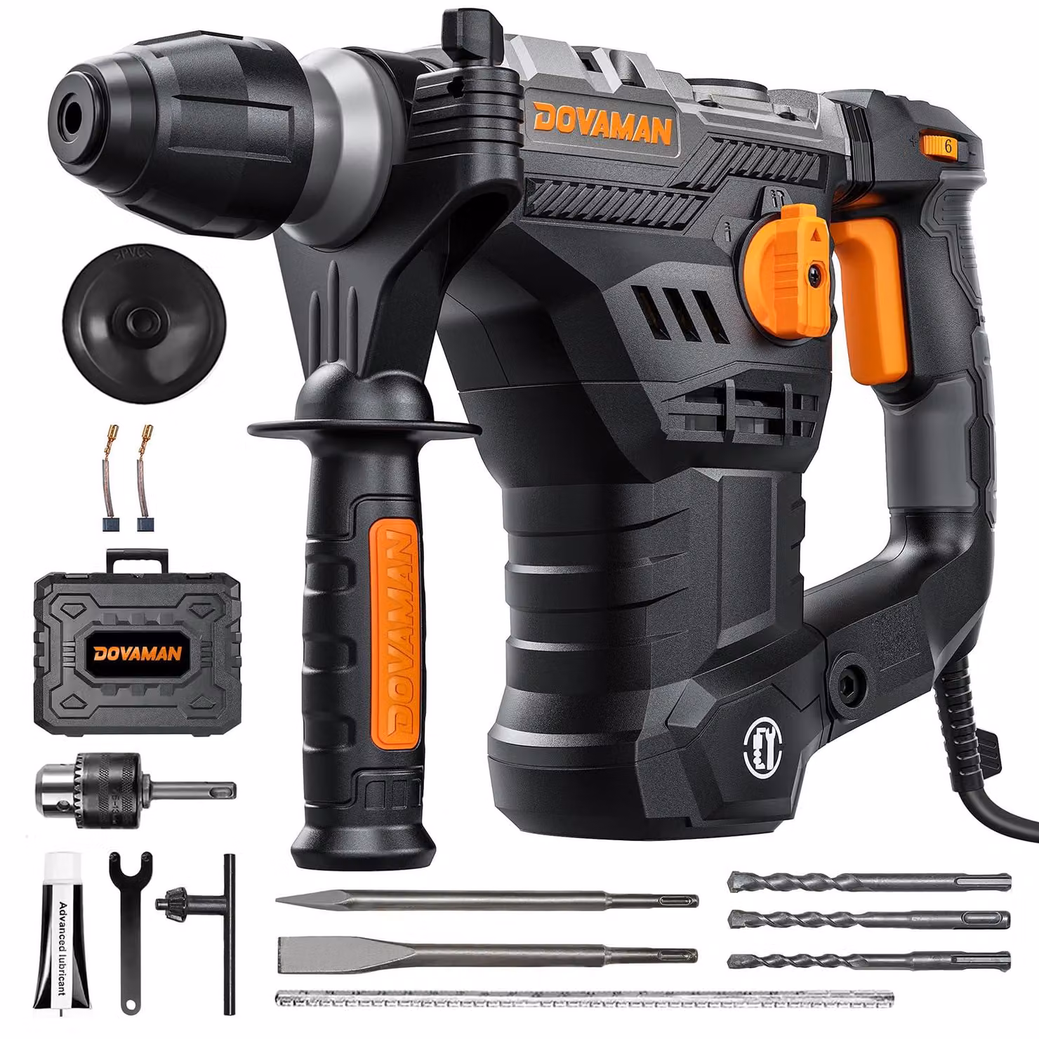 Martello perforatore SDS-Plus - Potenza: 1500 W - Energia d'impatto: 7 Joule - Velocità: 900 giri/min
