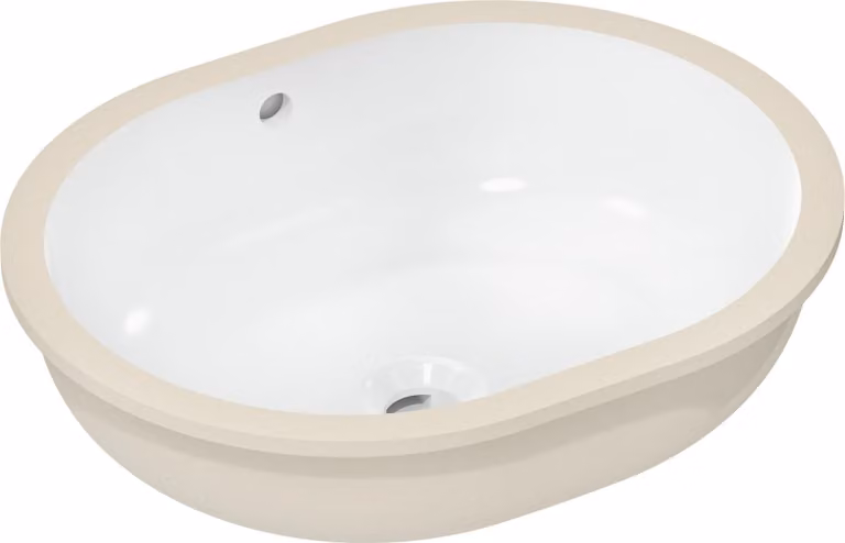 hansgrohe Xuniva U lavabo à encastrer, avec trop-plein, sans trou pour robinet, 500x400mm, blanc, 60153450, 60153450