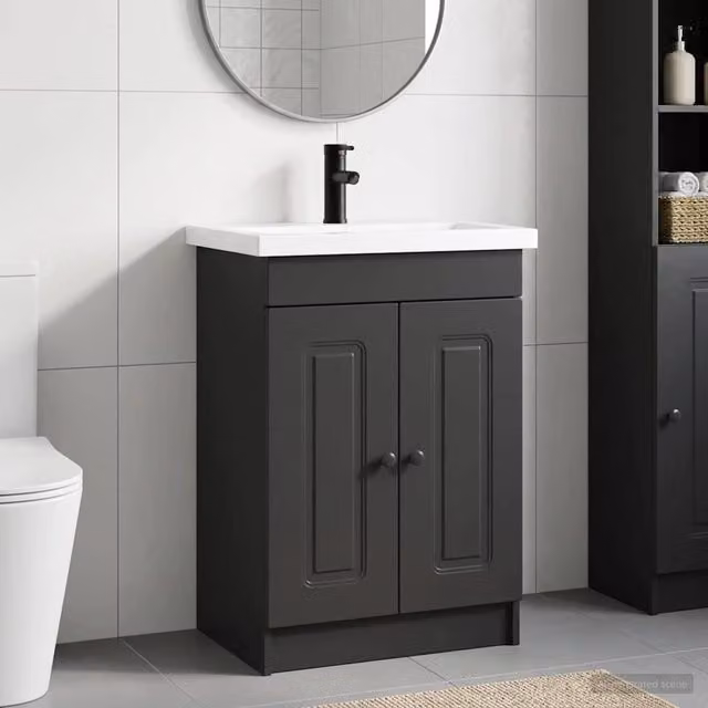 Set di mobili per il bagno Nero 56 x 37,5 x 81 cm 3404165