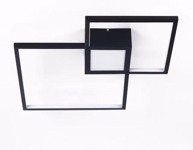 Plafoniera LED Oresteluchetta in metallo nera L: 54 cm, P: 54 cm, H: 8 cm