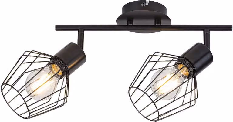 Lampada da parete e soffitto E27 2x40W colore nero 3535 Belano Rabalux