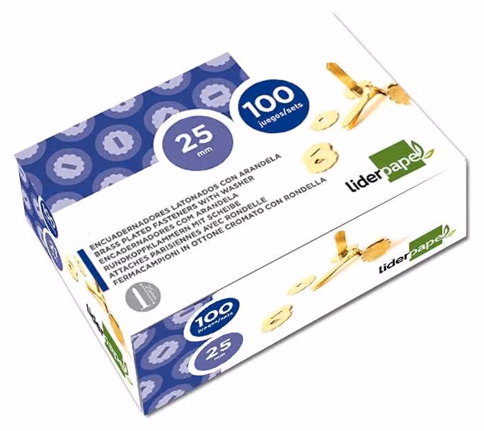 Liderpapel FS08, color bronzo, 50 mm, confezione da 100 pezzi