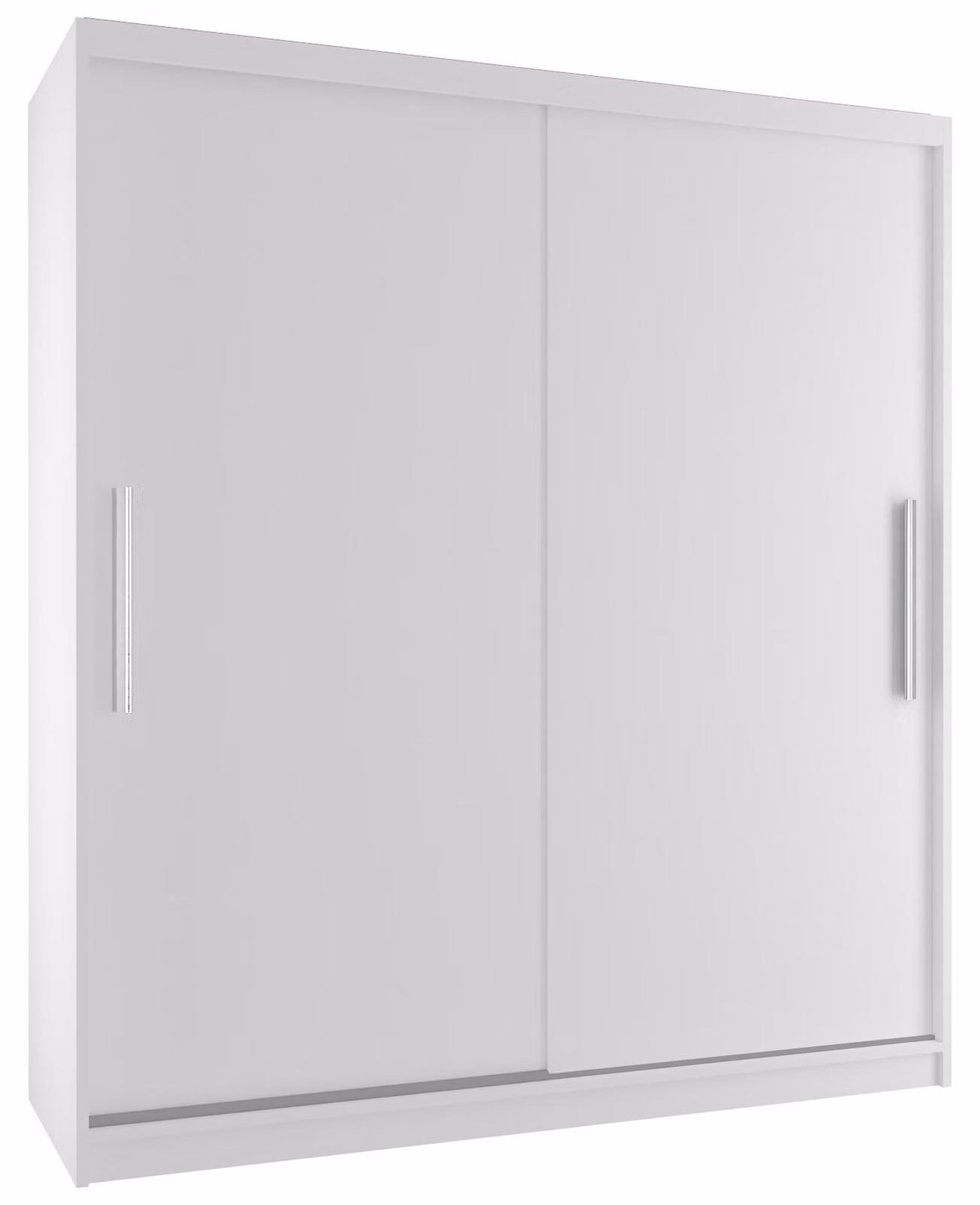 BELINI Verona, armadio scorrevole da 133 cm, bianco opaco - armadio per l'ingresso con asta appendiabiti, ideale per la camera da letto