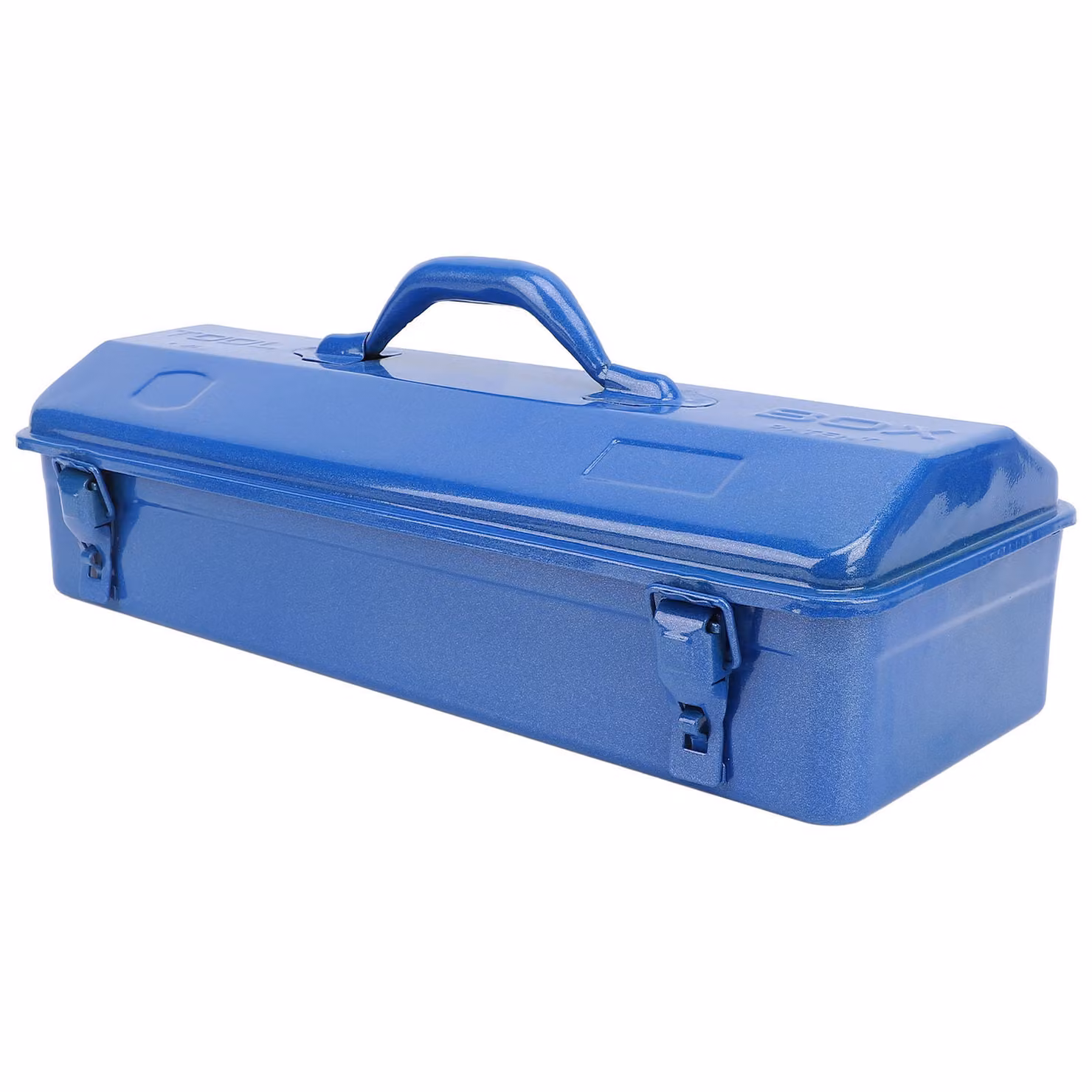 Cassetta degli attrezzi blu, cassetta degli attrezzi in metallo, cassetta degli attrezzi dell'organizzatore di stoccaggio, cassetta degli attrezzi, cassetta degli attrezzi blu, organizzatore portatile degli attrezzi