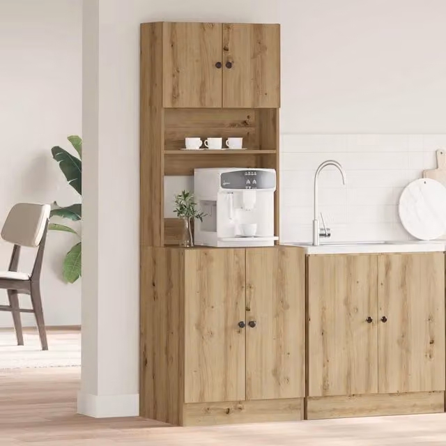 Credenza moderna vidaXL in legno color rovere marrone L: 60 cm, P: 50 cm, H: 180 cm