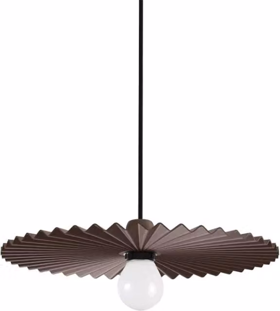 Lampada a sospensione Linea Light Doge in metallo e vetro, colore marrone e nero, con luce LED e attacco E27