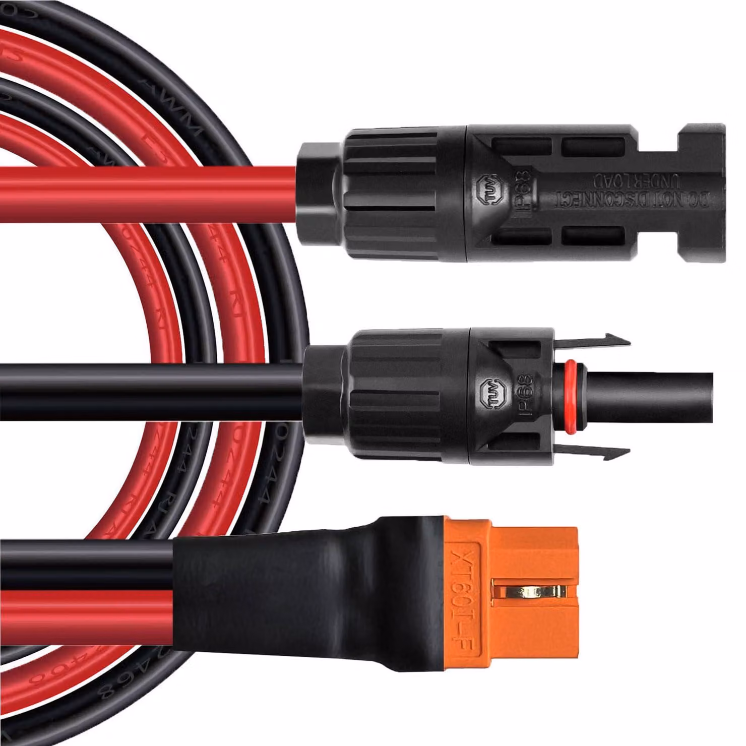 Cavo solare XT60i, lunghezza 5 metri, sezione 10AWG, connettore XT60I-F per pannelli solari
