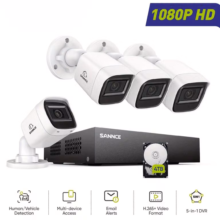 Kit di videosorveglianza a 8 canali - sistema di telecamere di sicurezza - telecamere CCTV - videosorveglianza - kit di telecamere di sicurezza