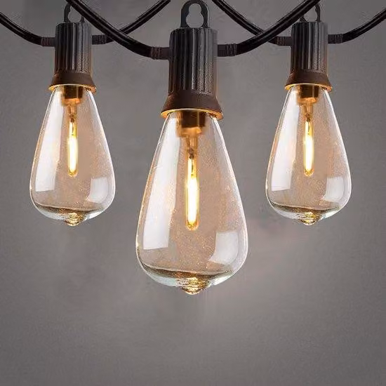 Set di luci LED da esterno impermeabili da 7,6 m, bianco caldo, 12 pezzi