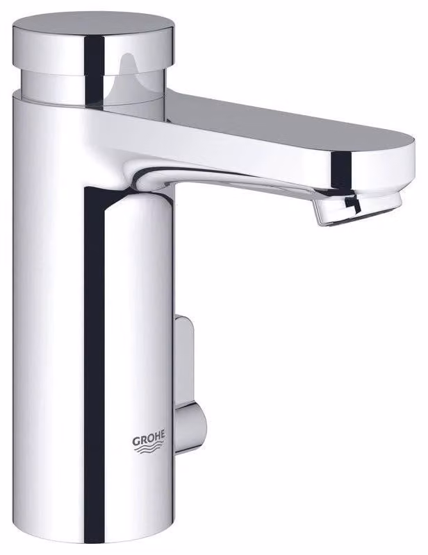 Rubinetto per lavabo – Rubinetto da bagno con chiusura automatica – Miscelatore a risparmio idrico – Finitura cromata