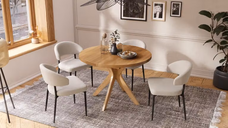 Tavolo da pranzo di design Renzo allungabile da 110 a 180 cm tavolo da pranzo rotondo