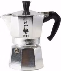 Caffettiera Bialetti Moka Express Restyling 9 Tazze Cromo Satinato Argento e Nero