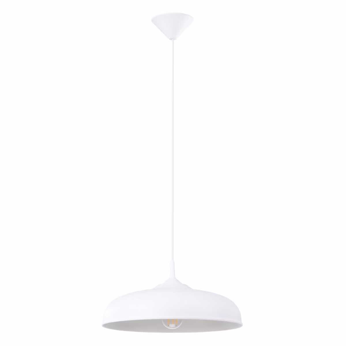 Lampada a sospensione GINA bianco 1xE27 15W acciaio 74x38x38cm Sollux Lighting