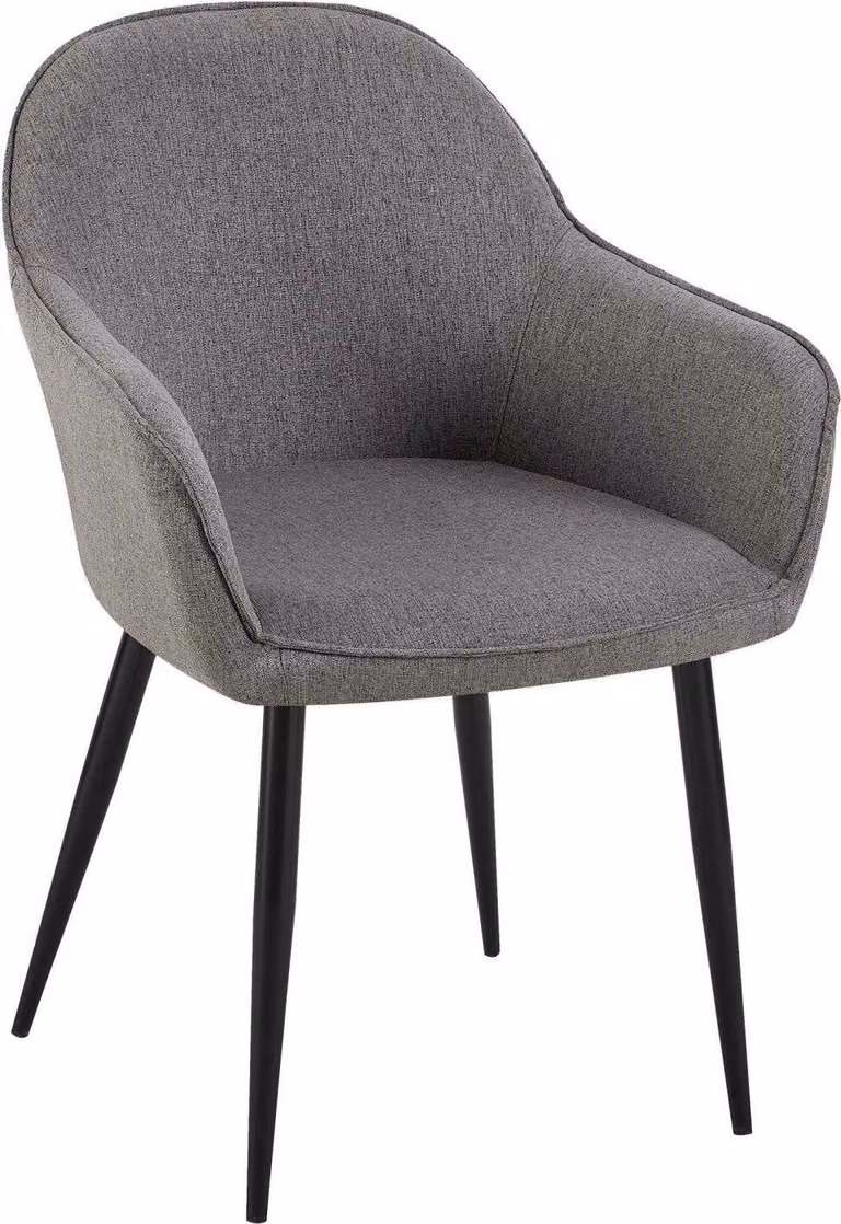 Sedia da pranzo con imbottitura in tessuto - seduta confortevole - stile moderno, detergente per pavimenti antigraffio | colore: grigio scuro