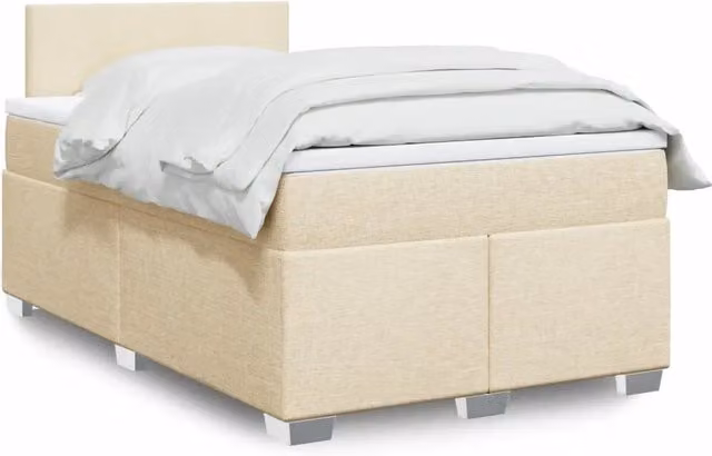 Letto Ibrido con Materasso e Struttura in Legno di Pino vidaXL, Colore Beige e Bianco, L/P: 120 x 200 cm