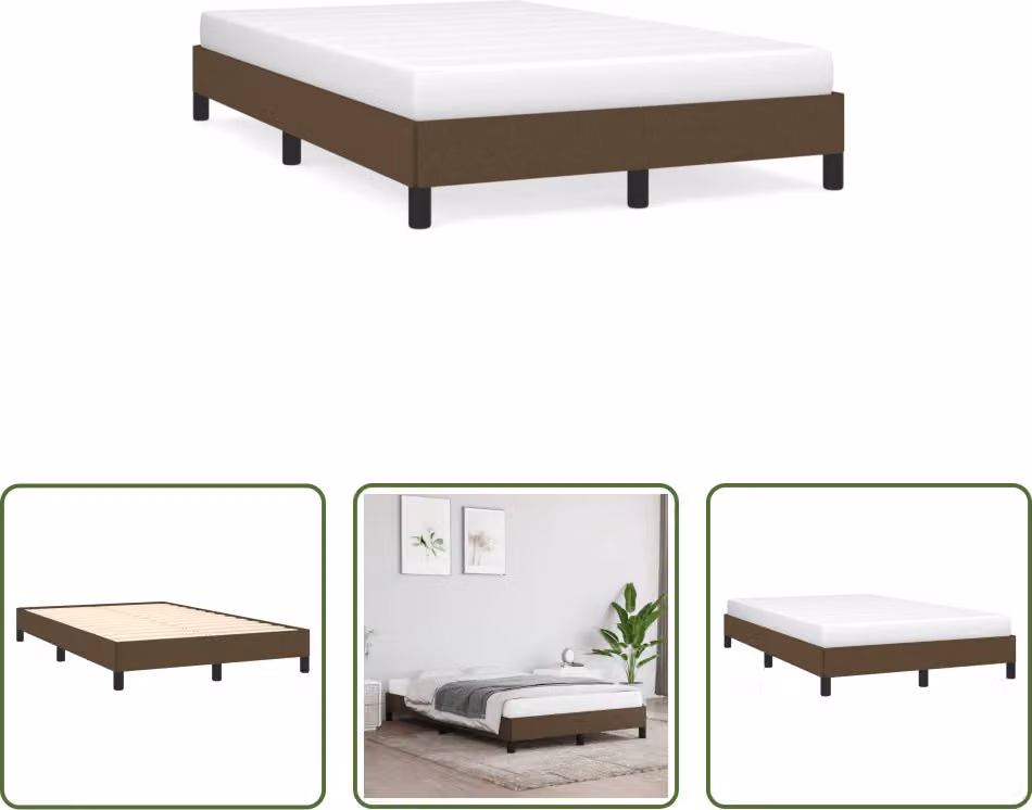 The Living Store rete marrone scuro 120x190 cm in tessuto